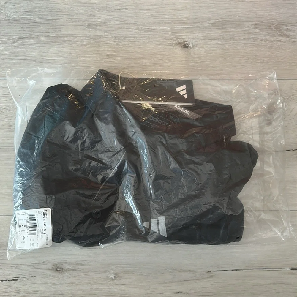 Adidas Drive Performance Golf Polo Shirt Small‎ Black New With Tags